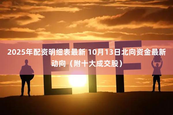 2025年配资明细表最新 10月13日北向资金最新动向（附十大成交股）