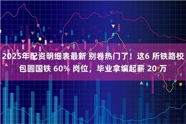 2025年配资明细表最新 别卷热门了！这6 所铁路校包圆国铁 60% 岗位，毕业拿编起薪 20 万